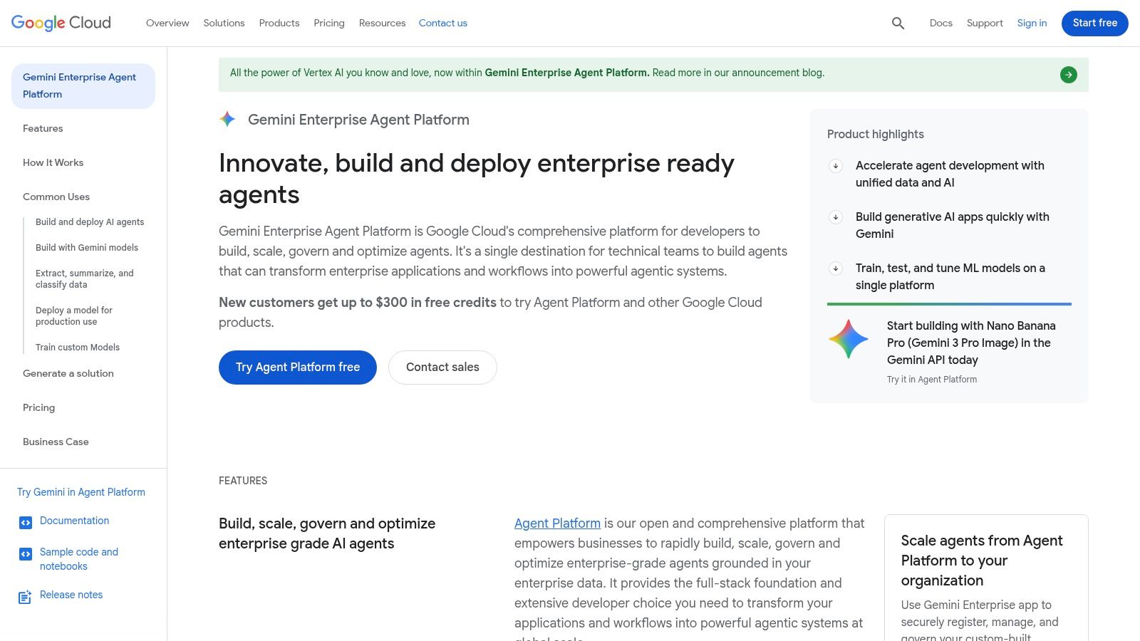 Google Cloud Gemini Enterprise Agent Platform (formerly Vertex AI Agent Builder)